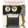 VEVOR Outdoor Grill Cart with Storage Cabinet, 36.4 Inch Grill Table, Waterproof Kitchen Island with Stainless Steel Top, Shelf, and Wheels, Movable Food Prep Station for Patio Bar Backyard BBQ