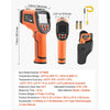 VEVOR Infrared Thermometer, -22℉ to 2912℉ Dual-Mode IR Thermometer Gun with K-Type Thermocouple, Dual Laser Heat Temperature Gun Non-Contact for Metal Smelting/Engine/Industry/Cooking (Not for Human)
