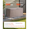 VEVOR Deck Box, 100 Gallon Outdoor Storage Box, 48.0" x 21.5" x 24.5", Waterproof PP Deckbox with Aluminum Alloy Padlock, for Patio Furniture, Pool Toys, Garden Tools, Outdoor Cushions, Gray