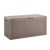 VEVOR Deck Box, 100 Gallon Outdoor Storage Box, 48.0" x 21.5" x 24.5", Waterproof PP Deckbox with Aluminum Alloy Padlock, for Patio Furniture, Pool Toys, Garden Tools, Outdoor Cushions, Gray