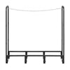 VEVOR Firewood Rack 4ft 1/4 Cord Heavy Duty Outdoor Wood Storage Holder, for Fireplace Patio Deck, 550 lbs Load Capacity, Carbon Steel Frame Fire Log Stacker Stand, Metal Wood Pile Organizer, Black