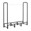 VEVOR Firewood Rack 4ft 1/4 Cord Heavy Duty Outdoor Wood Storage Holder, for Fireplace Patio Deck, 550 lbs Load Capacity, Carbon Steel Frame Fire Log Stacker Stand, Metal Wood Pile Organizer, Black