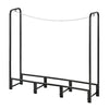 VEVOR Firewood Rack 4ft 1/4 Cord Heavy Duty Outdoor Wood Storage Holder, for Fireplace Patio Deck, 550 lbs Load Capacity, Carbon Steel Frame Fire Log Stacker Stand, Metal Wood Pile Organizer, Black