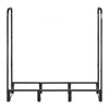VEVOR Firewood Rack with Waterproof Cover, 4 ft Outdoor Firewood Holder, 1/4 Cord Storage Metal Log Holder, 400lb Max Weight Capacity, Full Covered, Powder-Coated Wood Storage Rack for Fireplace Deck