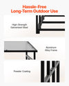 VEVOR Firewood Rack with Sloped Roof, 4 ft Outdoor Firewood Holder, 1/4 Cord Log Storage Shed, 660lb Max Weight Capacity, Powder-Coated Metal Wood Storage Rack for Fireplace Deck Backyard Garden