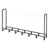 VEVOR Firewood Rack 8ft 1/2 Cord Heavy Duty Outdoor Wood Storage Holder, for Fireplace Patio Deck, 1100 lbs Load Capacity, Carbon Steel Frame Fire Log Stacker Stand, Metal Wood Pile Organizer, Black