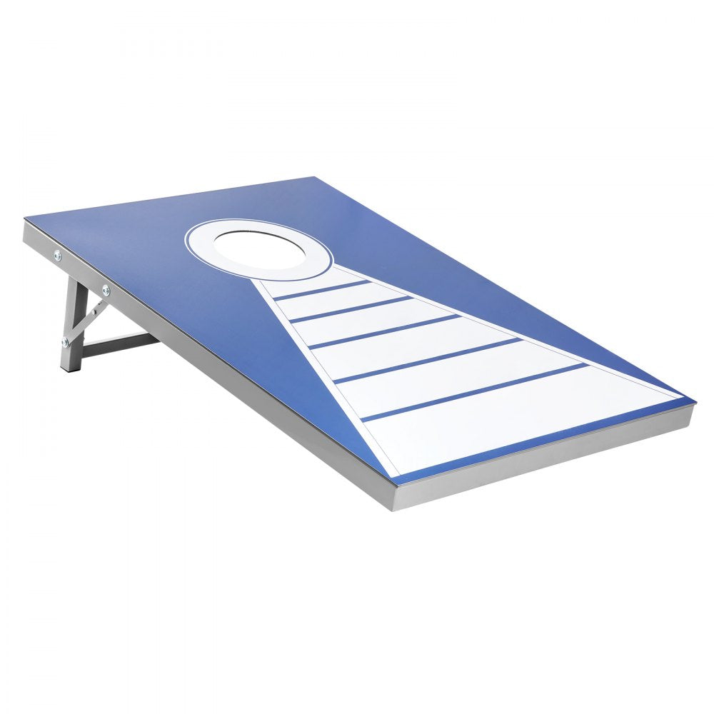 VEVOR Cornhole Set, 3x2 ft Corn Hole Game Boards, Aluminum Weatherproof Portable Toss Board, Indoor and Outdoor Foldable Cornhole Play for Adults, Include 8 Bean Bags, for Yard Backyard Beach Camping