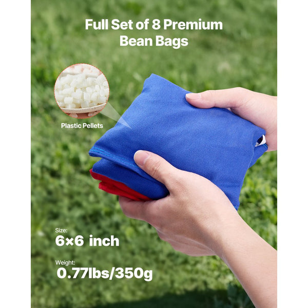 Vevor Cornhole Set 3' x 2' Portable Toss Board Game with 8 Bean Bags ...
