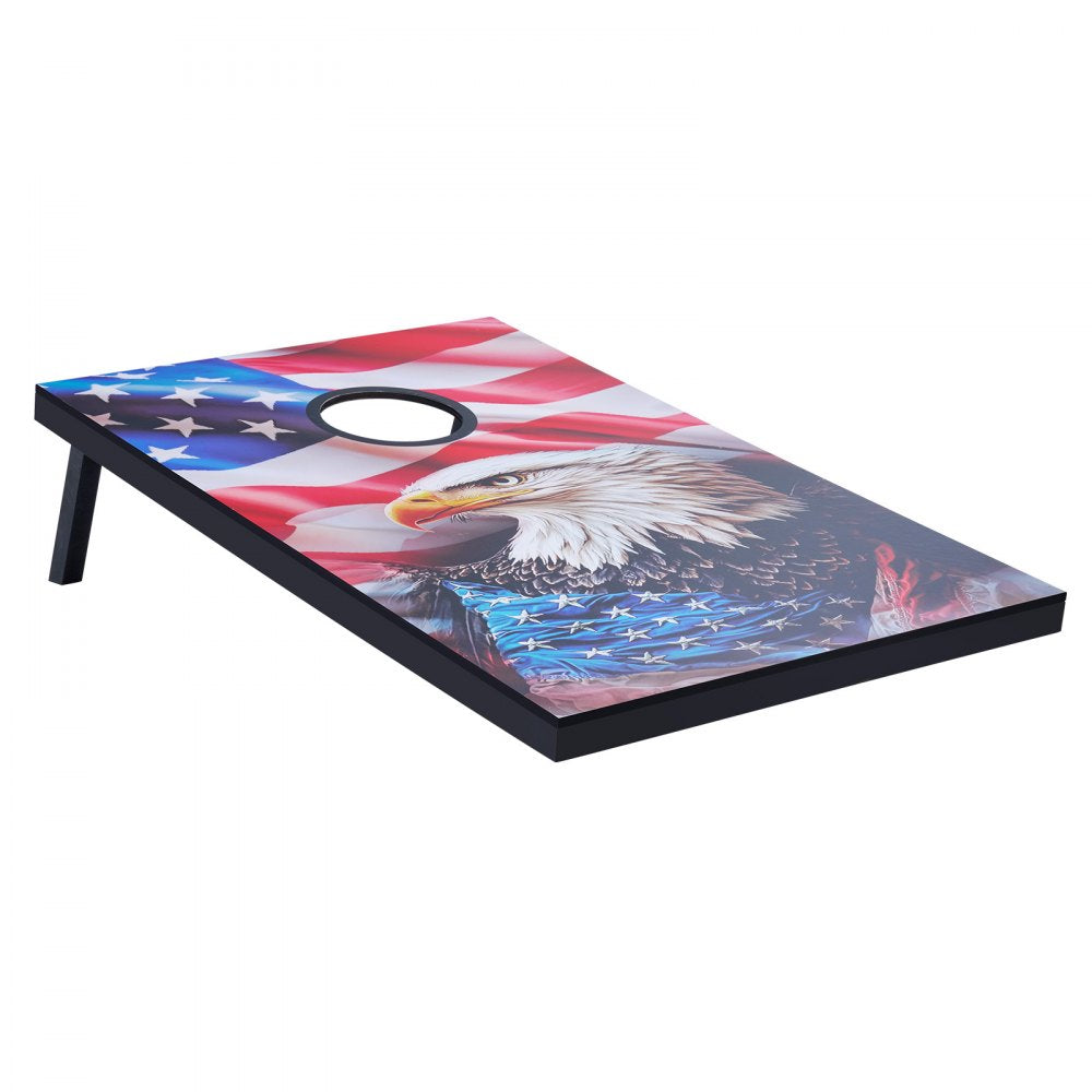 VEVOR Cornhole Set, 3x2 ft Corn Hole Game Boards, MDF Wood Portable Toss Board, Indoor and Outdoor Cornhole Play for Adults, Include 8 Bean Bags and Carrying Case, for Yard, Backyard, Beach, Camping