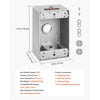 VEVOR Outdoor Electrical Box, 4.5 x 2.8 x 2 in, Weatherproof Outlet Junction Box, Suitable 1/2-Inch or 3/4-Inch Electrical Conduit, 18.3 Cu.In Large Capacity Plug Receptacle Protector, 4PCS, Gray