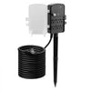 VEVOR Outdoor Power Stake, 25FT Extension Cord, Outdoor Power Strip Weatherproof with Cover, Remote Control Dusk to Dawn Light Timer Waterproof, 6 Outlets, 1875W/15A, for Christmas Lights, Garden