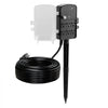 VEVOR Outdoor Power Stake, 100FT Extension Cord, Outdoor Power Strip Weatherproof with Cover, Remote Control Dusk to Dawn Light Timer Waterproof, 6 Outlets, 1625W/13A, for Christmas Lights, Garden