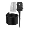 VEVOR Outdoor Power Stake, 100 FT Extension Cord, Outdoor Power Strip Weatherproof with Cover and Overload Protection, 6 Outlets, 13A/1625W, Waterproof Multi-Outlet Yard Stake for Christmas Lights