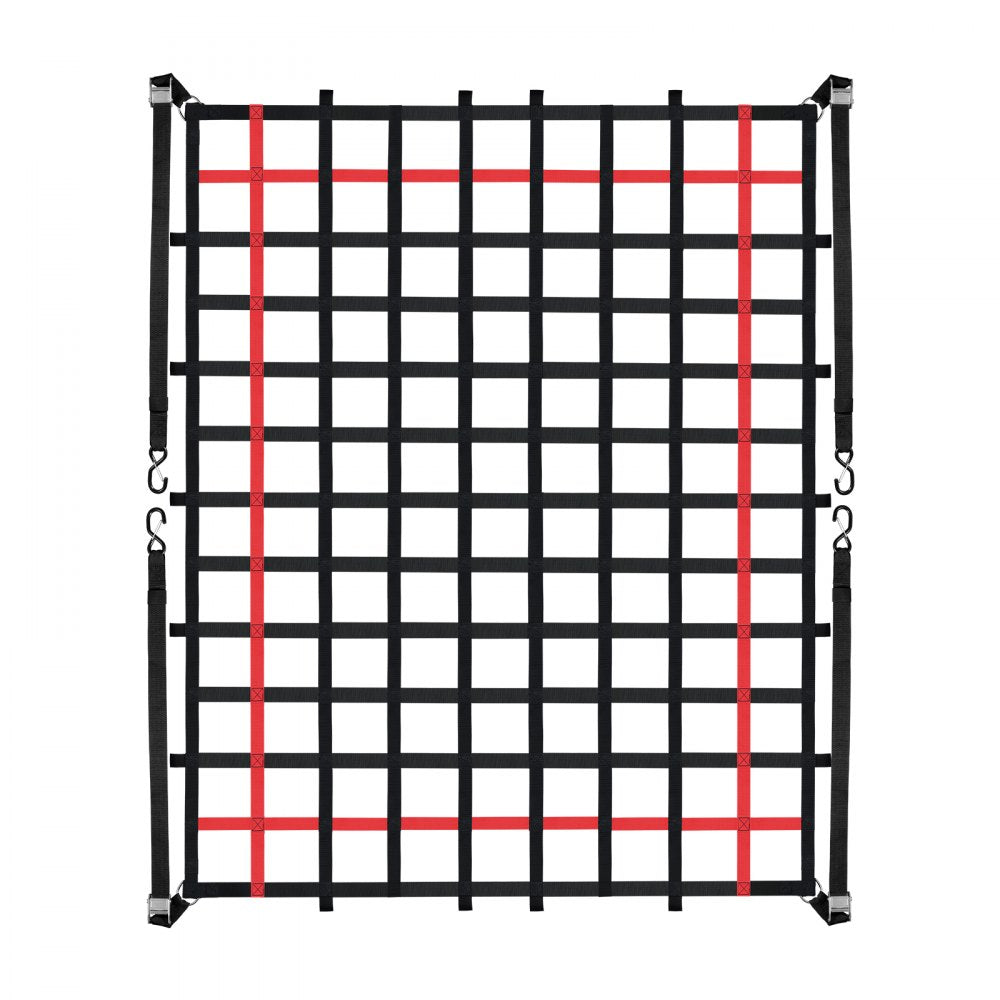VEVOR Cargo Net, 96 in x 72 in, Heavy Duty Truck Cargo Net for Truck Bed, 4 Adjustable Straps with Buckles and S-Hooks, Wear-resistant & Weather-proof, Suitable for Pickup, Truck, Jeep, SUV, Boat