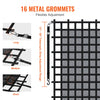 VEVOR Cargo Net, 120 in x 105 in, Heavy Duty Truck Cargo Net for Truck Bed, 4 Adjustable Straps with Carabiners & S-Hooks, Wear-resistant & Weather-proof, Suitable for Pickup, Truck, Jeep, SUV, Boat