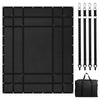 VEVOR Cargo Net, 72 in x 57 in, Heavy Duty Truck Cargo Net for Truck Bed, 4 Adjustable Straps with Carabiners and Rubber Coated Hooks, Durable, Suitable for Pickup, Jeep, Truck, SUV, Boat (Black)