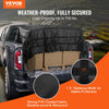 VEVOR Cargo Net, 120 in x 105 in, Heavy Duty Truck Cargo Net for Truck Bed, 4 Adjustable Straps with Carabiners and Rubber Coated Hooks, Durable, Suitable for Pickup, Jeep, Truck, SUV, Boat (Black)