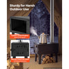 VEVOR Wood Stove with Dual Sliders Control Wood Burning Camping Tent Stove, for Outdoor Heating Cooking Drying, Carbon Steel, with Extended Chimney Pipes, Retractable Bracket, and Spark Arrest Tube