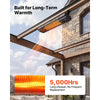 VEVOR Infrared Heater 1500W Electric Space Heater for Outdoor Use Black, Remote, Panel & Side Switch Control, Cold-Rolled Steel, Easy Installation, Even Warmth for Patios, Backyards, Balconies