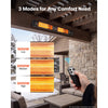 VEVOR Infrared Heater 3000W Electric Space Heater for Outdoor Use Black, Remote & Mechanical Switch Control, 3 Heat Settings, Aluminum Alloy & Cold-Rolled Steel, for Patios, Backyards, Balconies