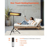 VEVOR Infrared Heater, 1500W Electric Space Heater with Remote Control, LED Screen w/ 3 Speeds & Timer, Outdoor/Outdoor for Patio,Porch,Dining Room,Studio