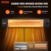 VEVOR Infrared Heater, 1500W Remote Control Electric Space Heater, LED Screen Patio Heater w/ 3 Speeds & Timer, Outdoor/Outdoor for Porch,Dining Room,Studio, with Stand & Mount to Ceiling/Wall,34in L