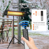 VEVOR Infrared Heater, 1500W Remote Control Electric Space Heater, LED Screen Patio Heater w/ 3 Speeds & Timer, Outdoor/Outdoor for Porch,Dining Room,Studio, with Stand & Mount to Ceiling/Wall,34in L