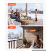 VEVOR Infrared Heater 1500W Electric Space Heater 8 Heat Settings Black, with Remote Control for Outdoor Use, 8H Timer, Overheat Protection, Cold-Rolled Steel, for Patios, Backyards, and Balconies