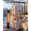 VEVOR Infrared Heater 1500W Electric Space Heater 8 Heat Settings Black, with Remote Control for Outdoor Use, 8H Timer, Overheat Protection, Cold-Rolled Steel, for Patios, Backyards, and Balconies