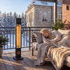 VEVOR Infrared Heater 1500W Electric Space Heater 8 Heat Settings Black, with Remote Control for Outdoor Use, 8H Timer, Overheat Protection, Cold-Rolled Steel, for Patios, Backyards, and Balconies