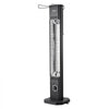 VEVOR Infrared Heater 1500W Electric Space Heater 8 Heat Settings Black, with Remote Control for Outdoor Use, 8H Timer, Overheat Protection, Cold-Rolled Steel, for Patios, Backyards, and Balconies