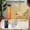 VEVOR Infrared Heater, 1500W Remote Control Electric Space Heater, Patio Heater w/ 3 Speeds & Timer & Tip-Over Protection, Outdoor/Outdoor for Bedroom,Studio,Porch,Dining Room,Studio, Stand,40in L