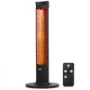 VEVOR Infrared Heater, 1500W Remote Control Electric Space Heater, Patio Heater w/ 3 Speeds & Timer & Tip-Over Protection, Outdoor/Outdoor for Bedroom,Studio,Porch,Dining Room,Studio, Stand,40in L