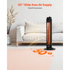 VEVOR Infrared Heater, 1500W Electric Space Heater with Remote Control & 3 Speeds & 24H Timer & Multiple Security Protections, Indoor/Outdoor for Bedroom,Studio,Porch,Dining Room,Studio