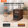 VEVOR Infrared Heater, 1500W Remote Control Electric Space Heater, LED Patio Heater w/ 3 Speeds & Timer & Overheat/Tip-Over Protection & Child Lock, for Bedroom,Living Room,Nursery,Studio,MDF