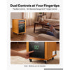 VEVOR Infrared Heater 1500W Electric Space Heater with Remote Control, 3 Heat Settings, 12H Timer, Overheat Shutoff, Portable Wheels, Premium MDF, for Indoor Bedrooms, Offices, Studies, Light Wood