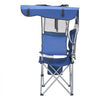 VEVOR Camping Chair with Canopy Shade, Folding Beach Chair with Canopy & Magazine Pocket, 2 Cup Holders, 330 lbs Heavy Duty Support, Carry Bags for Outdoor, Camp, Fishing, Tailgates, Deep Blue