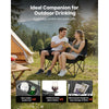 VEVOR Double Camping Chair, Oversized Two Person Camp Chair with 660 lbs Heavy Duty Support, with Dual Cup Holders, Wine Glass Holders, Magazine Straps, Carry Bags for Outdoor, Beach, 1 Pack