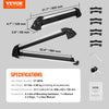 VEVOR Ski and Snowboard Roof Rack, 31.7-Inch Universal Ski Rack for Car Roof Fit Most Crossbars, Carry up to 6 Pairs of Skis or 4 Snowboards, Aluminum Snowboard Ski Rack with Lock & Rubber Padding