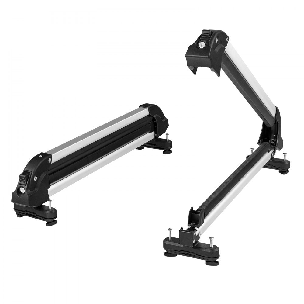 VEVOR Ski and Snowboard Roof Rack, 31.7-Inch Universal Ski Rack for Car Roof Fit Most Crossbars, Carry up to 6 Pairs of Skis or 4 Snowboards, Aluminum Snowboard Ski Rack with Lock & Rubber Padding