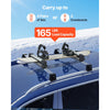 VEVOR Ski & Snowboard Roof Rack, Carry up to 4 Pairs of Skis or 2 Snowboards, 2 PCS Aluminum Universal Car Roof Rack with Lock & Rubber Padding, Carrier for Fishing Rod, Fit Most Slotted Crossbars