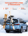 Carries up to 6 pairs of skis or 4 snowboards (165 lbs capacity)