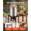 VEVOR 60 Qt Seafood Boiling Kit with Strainer, Aluminum Crawfish Boiler, Outdoor Backyard Cooking for Crab, Shrimp, Lobster, Deep Fryer Steamer Set with Side Table, Stand, 100,000 BTU Propane Burner