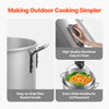 VEVOR 60 Qt Seafood Boiling Kit with Strainer, Outdoor Seafood Boil Pot and Basket, Cooking Set for Crab Crawfish Lobster Boiling, Aluminum Stockpot with 100,000 BTUs Propane Burner and Steamer Rack
