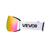VEVOR Frameless Ski Goggles, Spherical Lens with Pink Revo Coating, OTG Anti fog Snow Goggles for Men Women Youth, TPU Frame & Ventilation Structure, Suitable for Skiing, Skating, Snowboarding