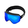 VEVOR Frameless Ski Goggles, Magnet Cylindrical Lens with Dark Blue Revo Coating, OTG Anti fog Snow Goggles for Men Women, TPU Frame & Ventilation Structure, Fit for Skiing, Skating, Snowboarding