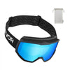 VEVOR Ski Goggles, Cylindrical Lens with Ice Blue Revo Coating, OTG Anti fog Snow Goggles for Men Women Youth, TPU Frame & Ventilation Structure, Suitable for Skiing, Skating, Snowboarding, Cycling