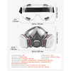 VEVOR Respirator Mask, Reusable Half Face Cover with Safety Glasses and Filters, Organic Vapor Mask and Dust-proof Face Cover, for Painting, Polishing, Welding, Woodworking and Other Work Protection