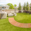 VEVOR Wooden Garden Pathway, 7 ft x 17 in, Non-Slip Curved Garden Walkway, Roll Out Cedar Outdoor Walkway Path with Wire Rope Connection, Decorative Lawn Paver for Backyard Boardwalk Wedding Party