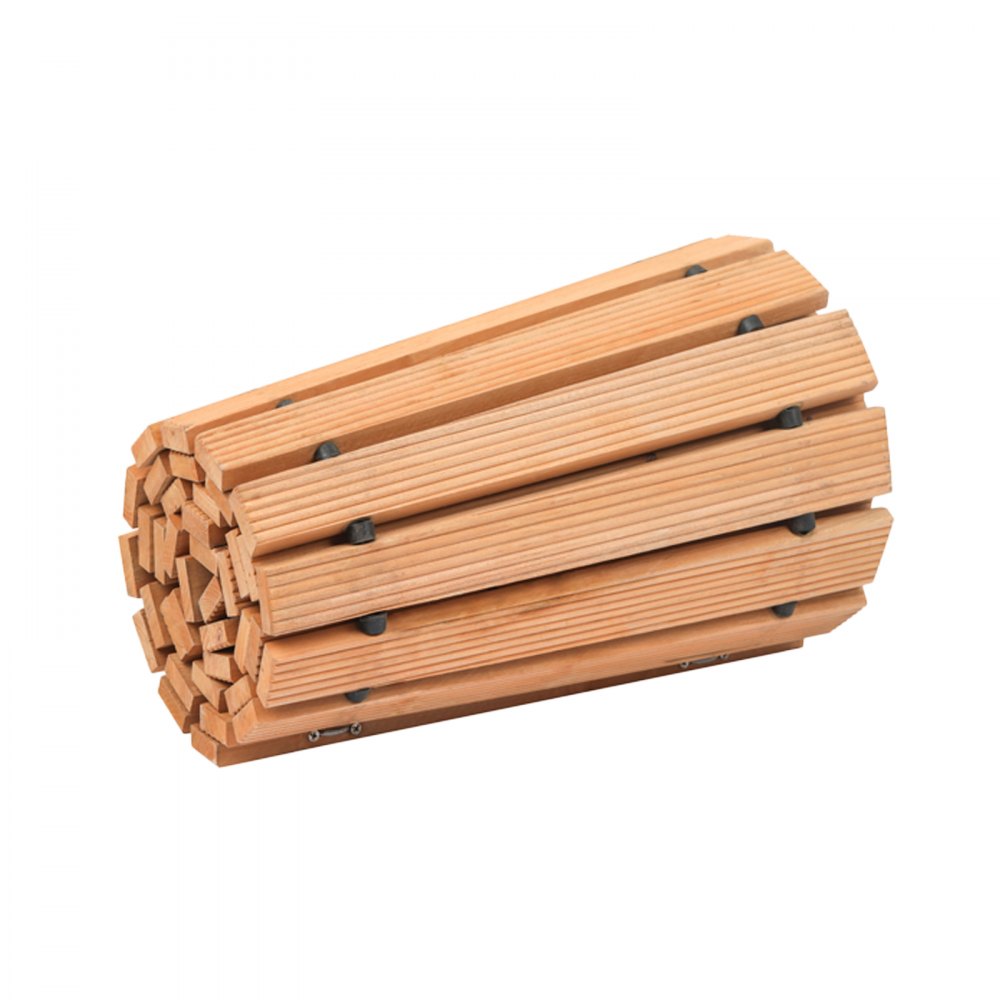 VEVOR Wooden Garden Pathway, 7 ft x 17 in, Non-Slip Curved Garden Walkway, Roll Out Cedar Outdoor Walkway Path with Wire Rope Connection, Decorative Lawn Paver for Backyard Boardwalk Wedding Party